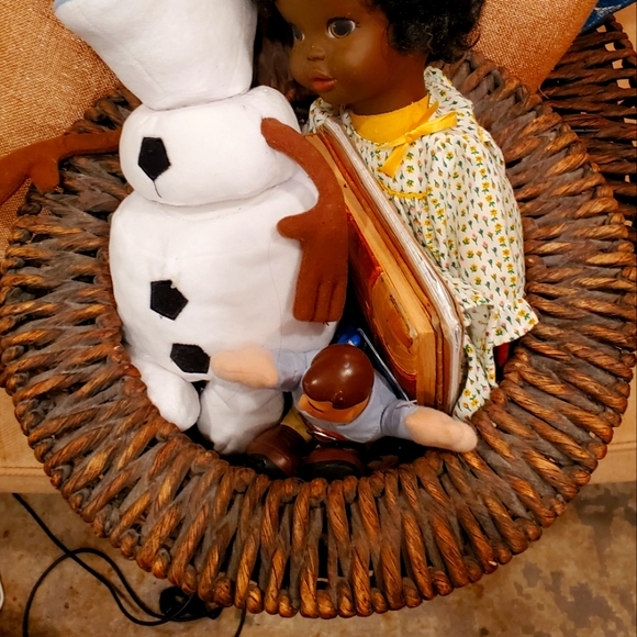 Round Brown Woven Water Hyacinth Decorative Modern Baskets - 2 set - Picture 6 of 6